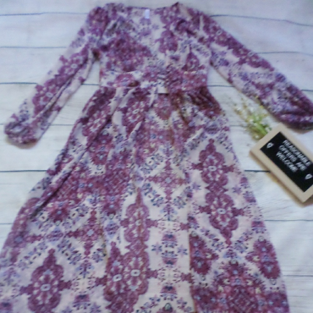Floral chiffon duster